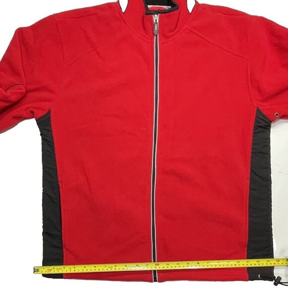 IZOD PERFORM-X Macro Fleece Softshell Jacket Men Large Red Full Zip Gorp‎ Core - Picture 13 of 16